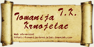 Tomanija Krnojelac vizit kartica